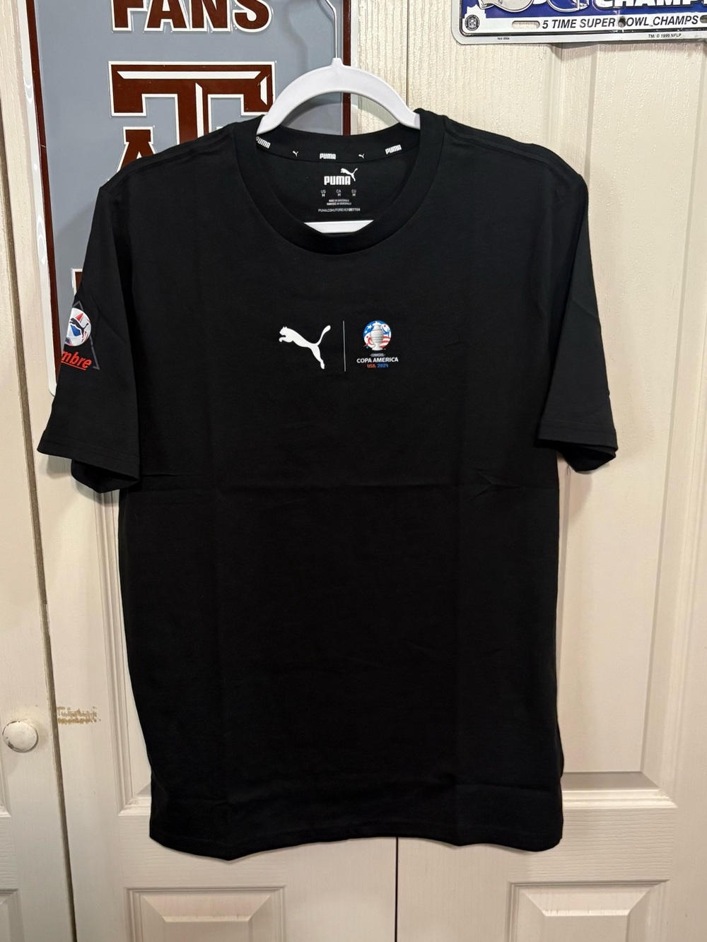 Puma Black Copa America Logo Short Sleeve Tee